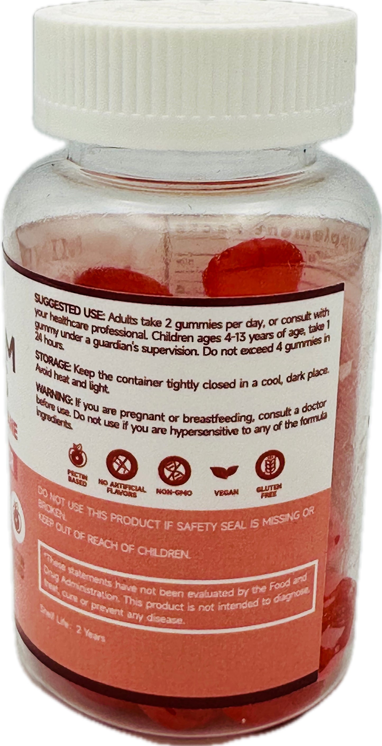 MINDEZY Mushroom Gummies 10-Plex with Lion’s Mane, Raspberry Flavor | 60 Vegan Gummies