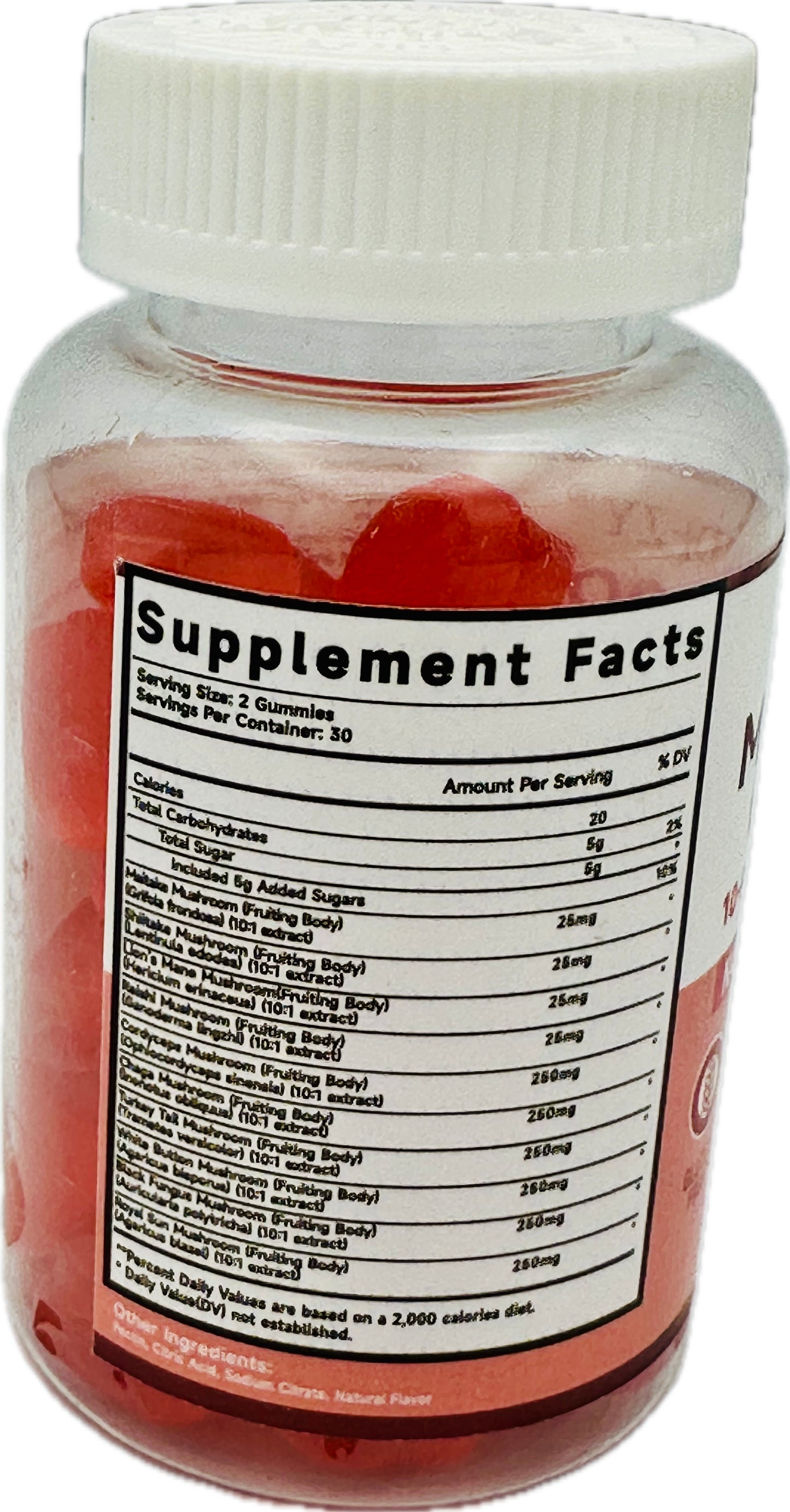 MINDEZY Mushroom Gummies 10-Plex with Lion’s Mane, Raspberry Flavor | 60 Vegan Gummies