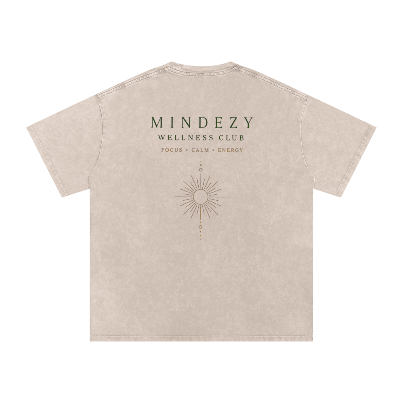 "Good Energy Starts Within" - Washed  Oversized Cotton, Premium Mindezy T-Shirt