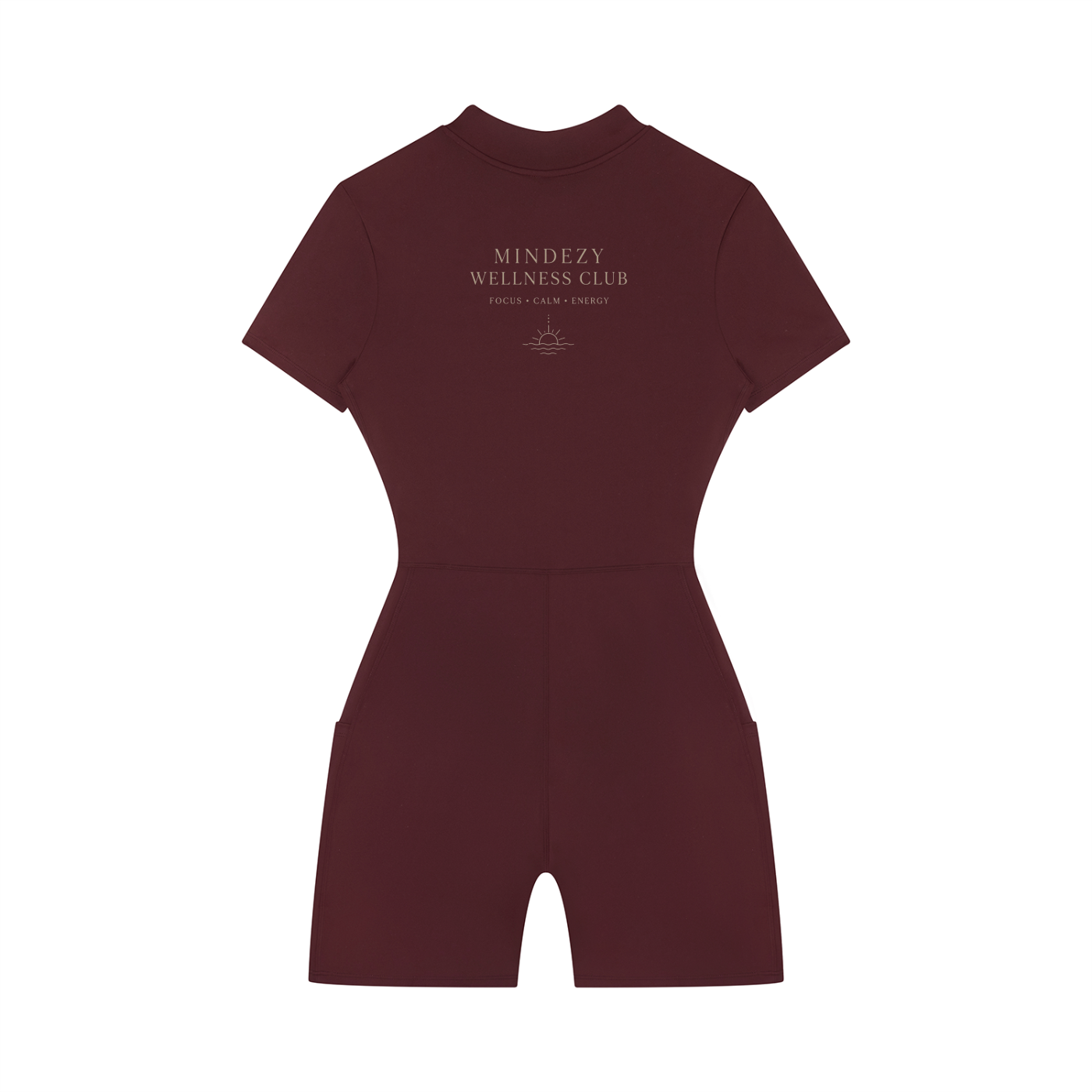 Mindezy Women's Quarter-Zip Short Sleeve Romper
