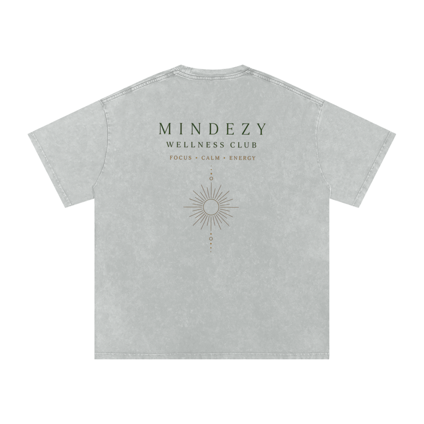 "Good Energy Starts Within" - Washed  Oversized Cotton, Premium Mindezy T-Shirt