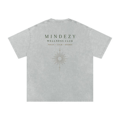 "Good Energy Starts Within" - Washed  Oversized Cotton, Premium Mindezy T-Shirt