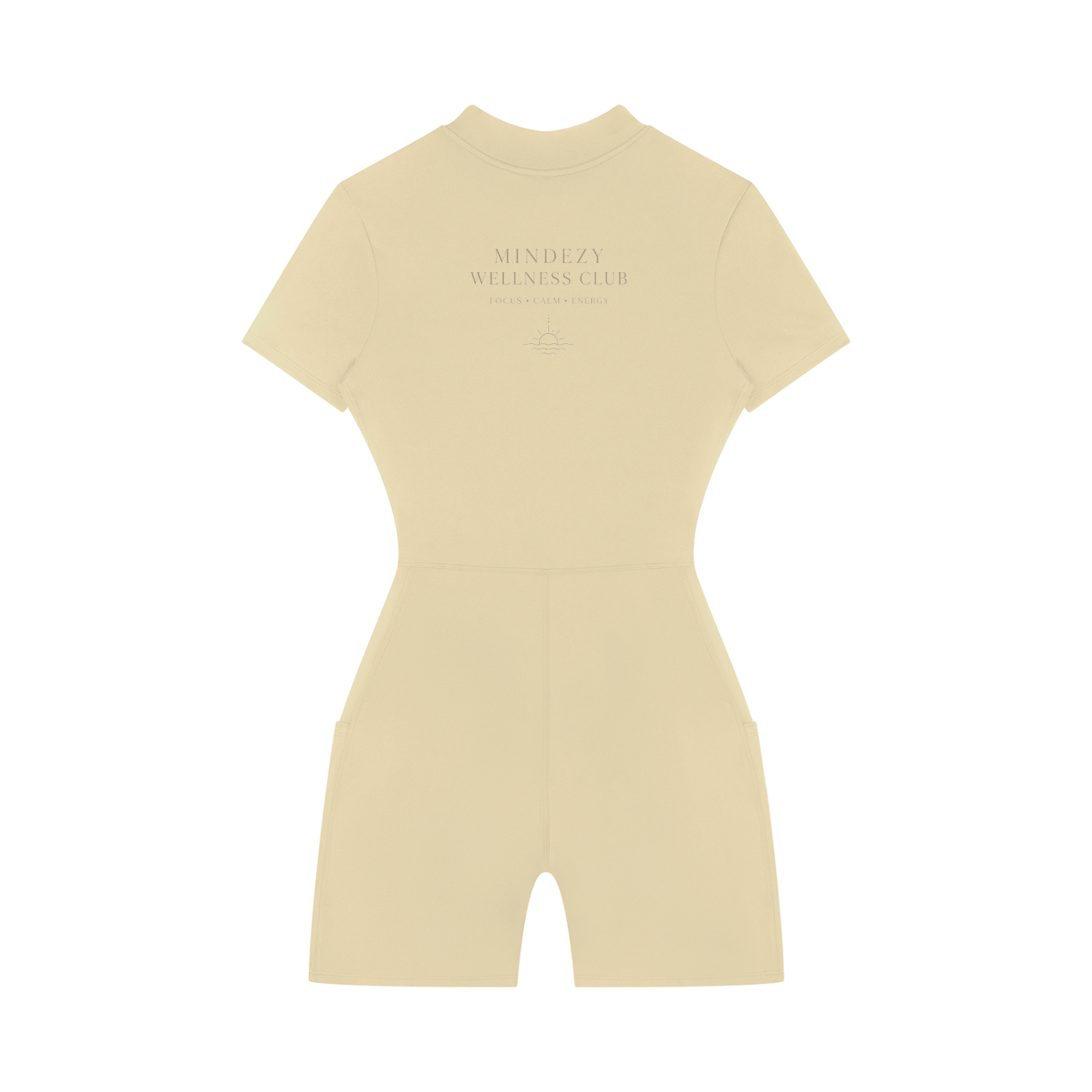 Mindezy Women's Quarter-Zip Short Sleeve Romper