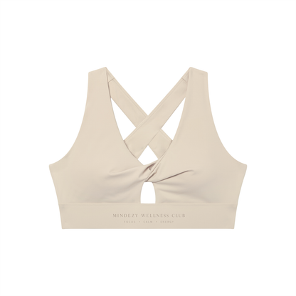 Women's Twist Front V-Neck Mindezy Sports Br